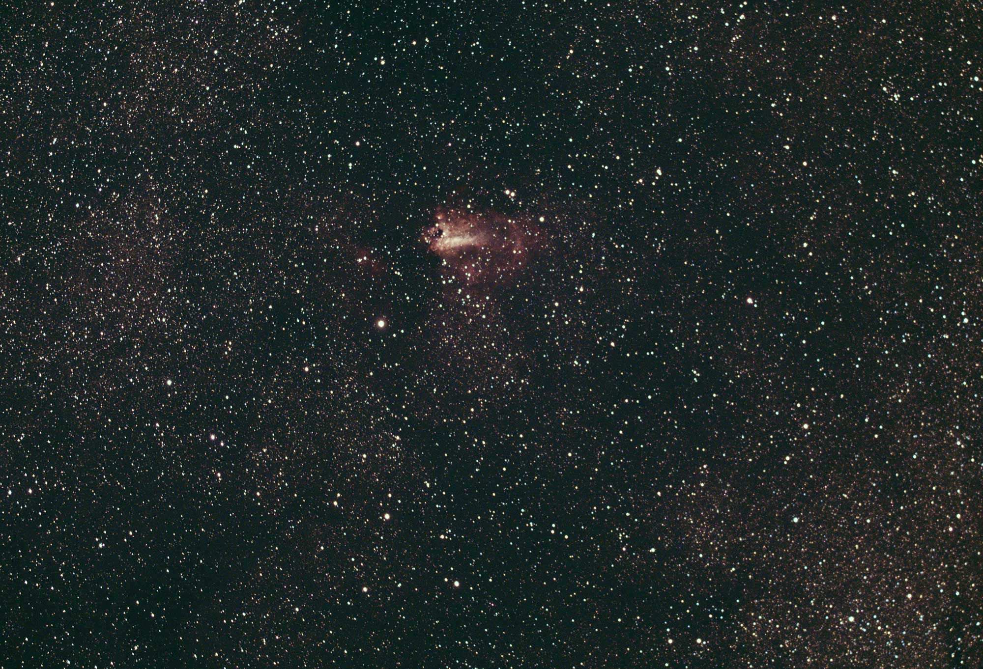 astrophotography of swan nebula with William Optics GT71 using asi 294 mcpro colour camera