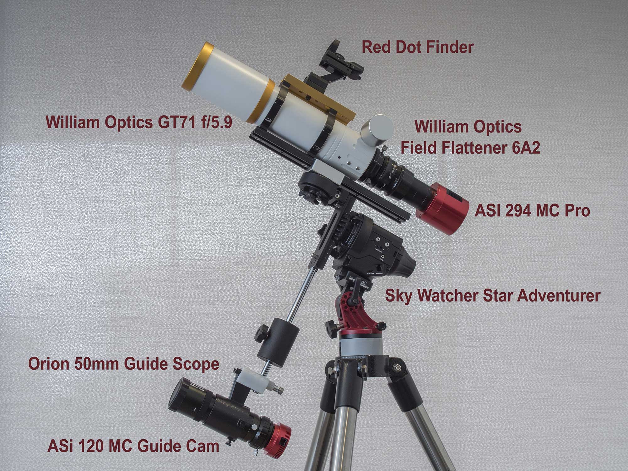 William Optics GT71 with 6A2 field flattener