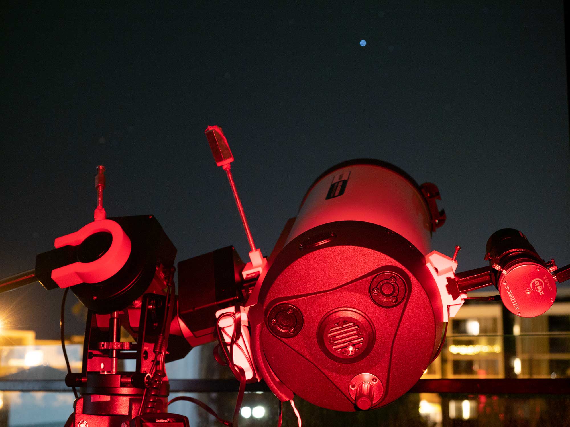 The RASA8 telescope on the Ioptron CEM40 mount