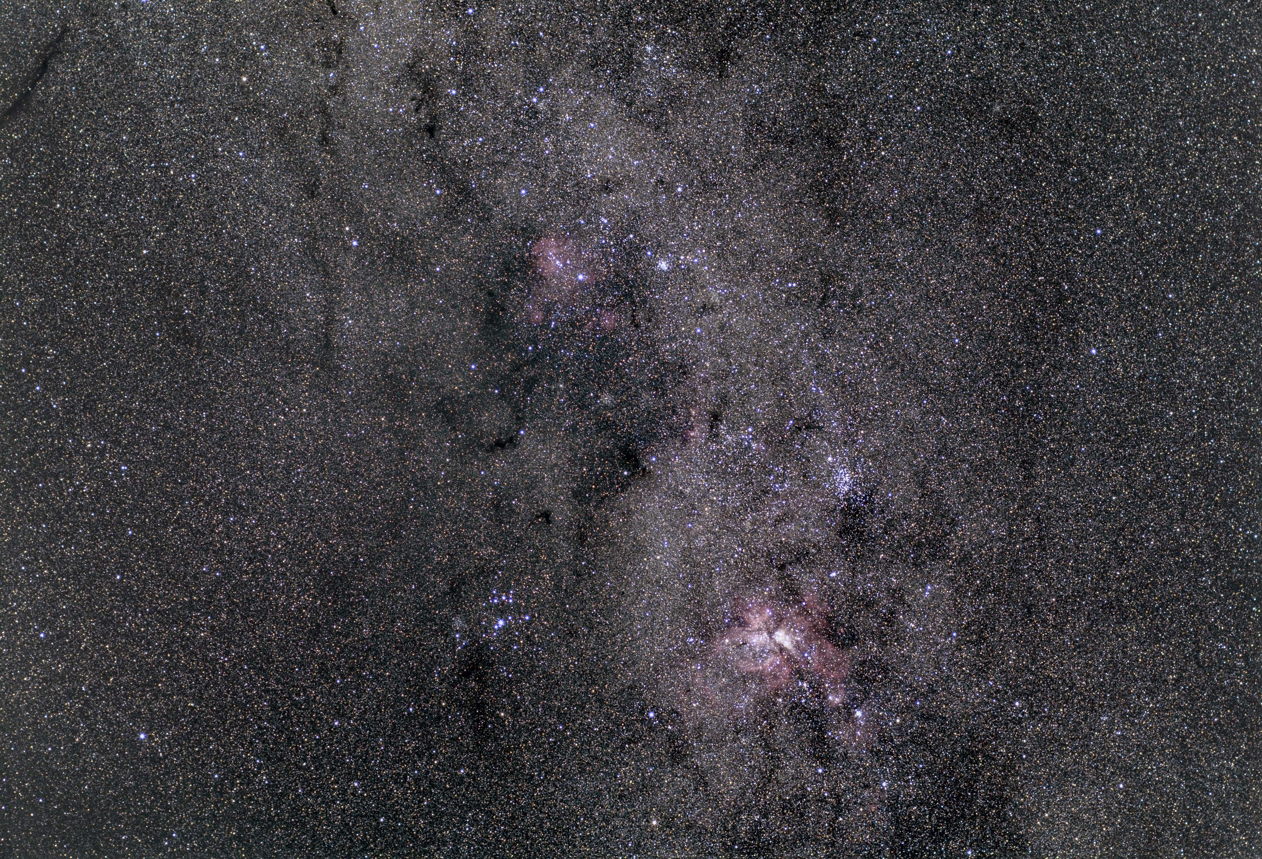 Eta Carinae wide field captured using an Olympus 50mm lens  & ASI294MC Pro camera