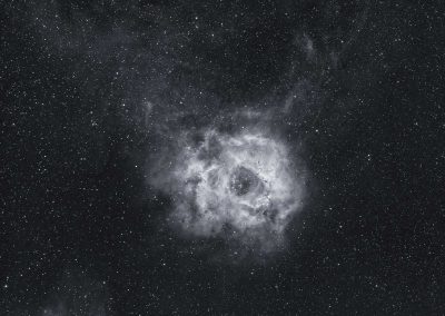 Astrophotography of the Rosette Nebula in HA using the Borg55FL