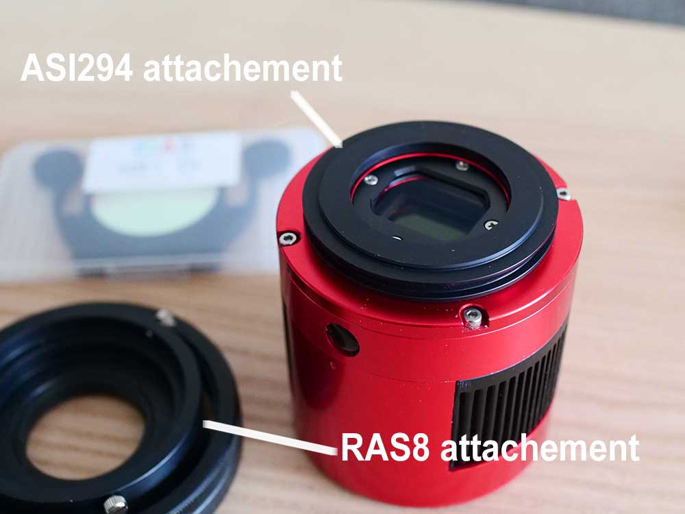IDAS RASA8 filter holder and the ASI294