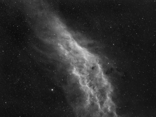 Astrophotography of the California Nebula in HA using the Borg55FL