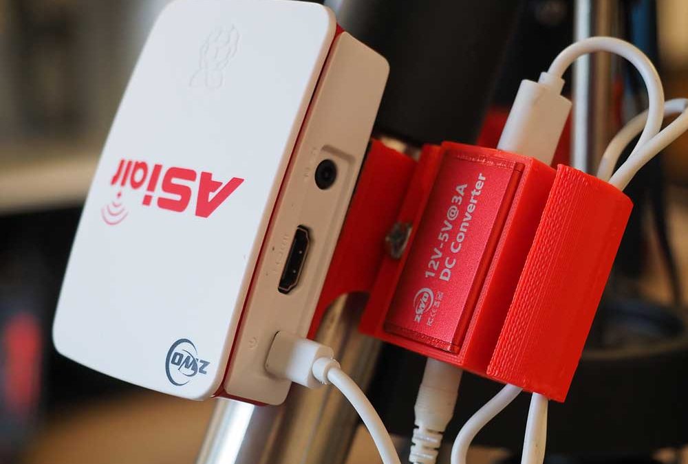 ASIair 12v-5v DC converter 3D printed adapter bracket