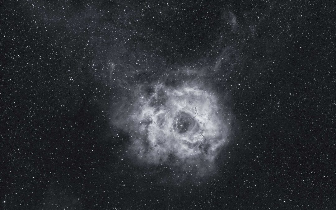 Astrophotography of the Rosette Nebula in HA using the Borg55FL