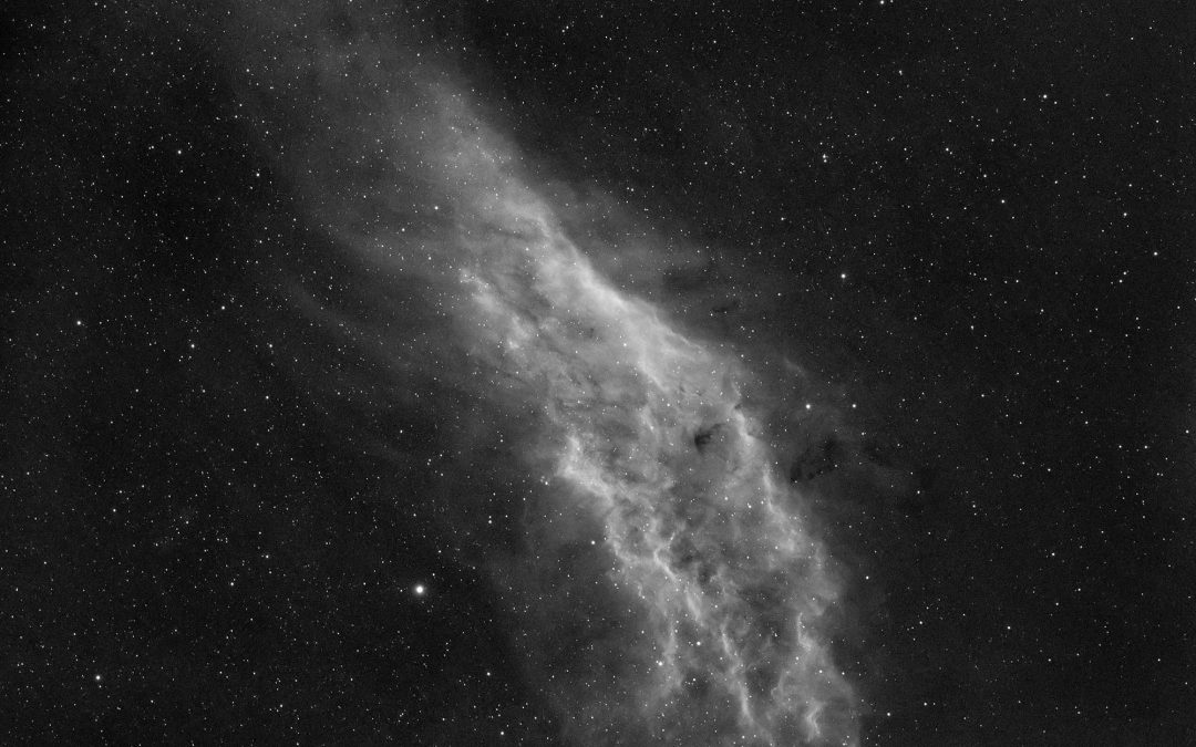 Astrophotography of the California Nebula in HA using the Borg55FL