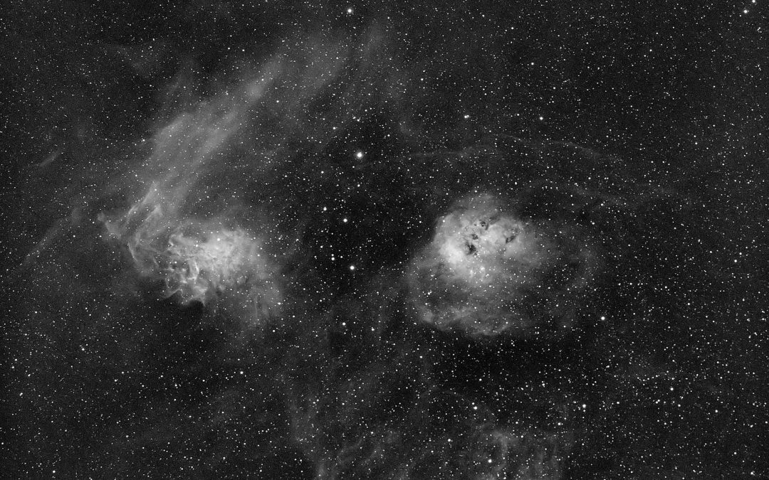 The Flaming Star Nebula in hydrogen alpha with the Borg55FL